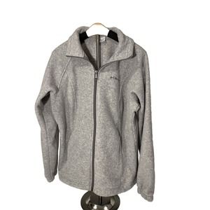 Columbia Women’s Fleece Jacket Full Zip Front Pockets Size Small Ash Gray